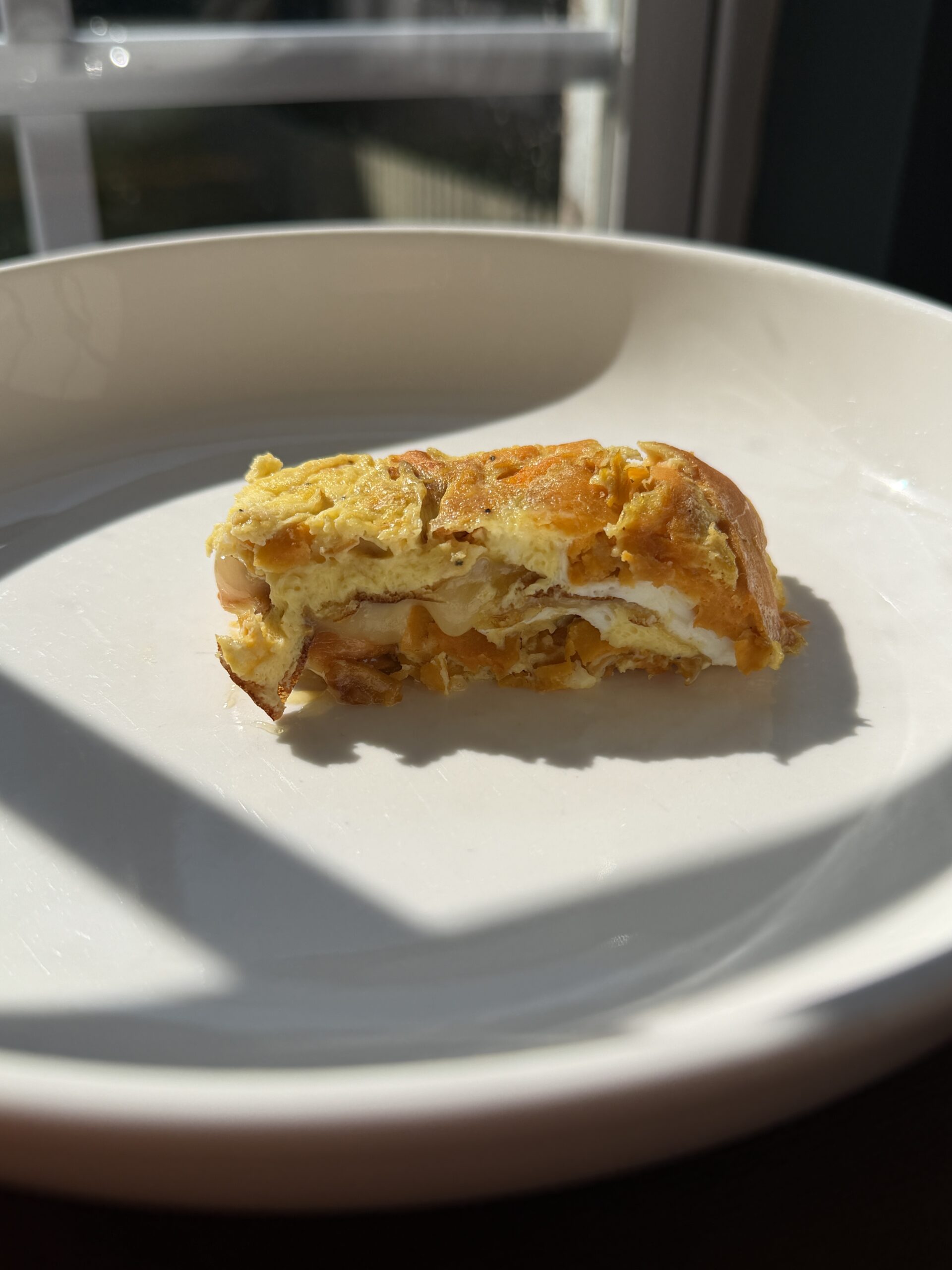 Sweet Potato and Egg Omelet Fold Over
